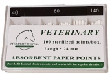 Dental-Papierspitzen - 28mm, 100Stk./Box, verschiedene Dicken (ISO) #40, #80, #140